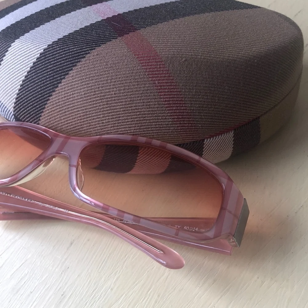 Burberry Pink Plaid Sunglasses - Picture 9 of 9